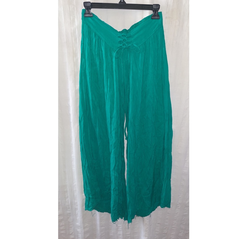 Green Wide Leg Pants, Size Small